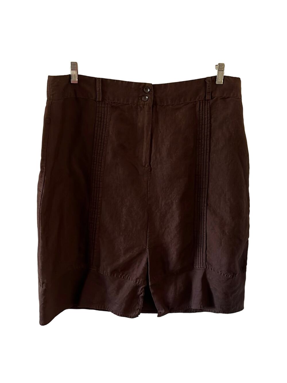 Sherry Taylor  Brown Skirt Woman Size 2X Linen Look  Above Knee Casual Work